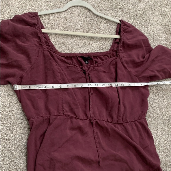 Torrid Peplum Challis Sweetheart Red Long Sleeve Blouse Size 2X - Picture 8 of 9